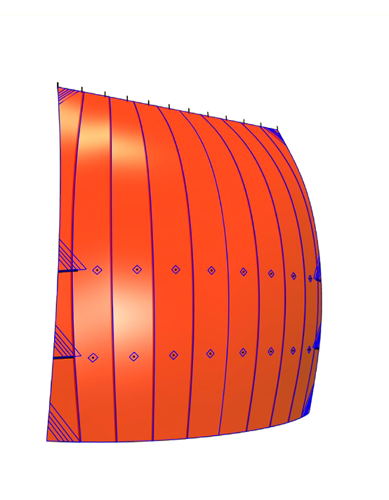 Downwind sail — 3D development