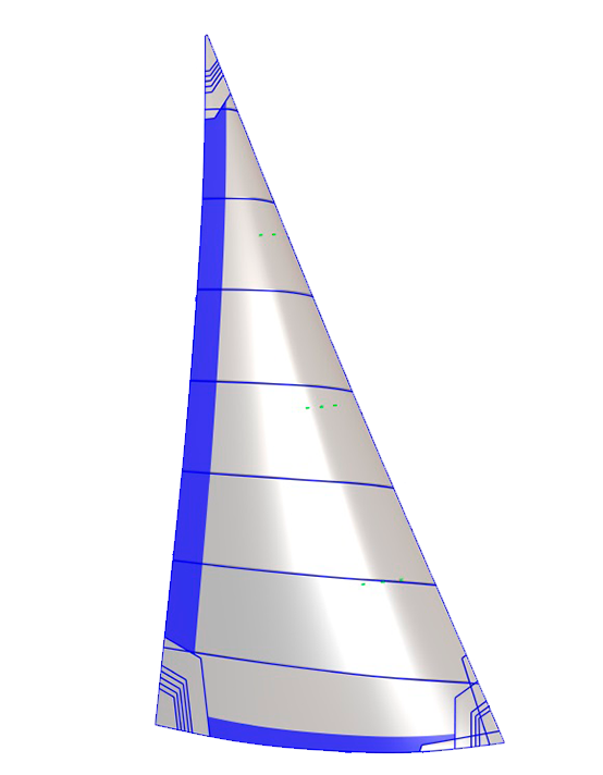 Cross-cut sail — 3D model