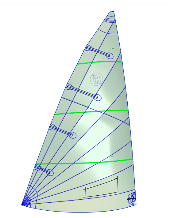 Radial sail — 3D model