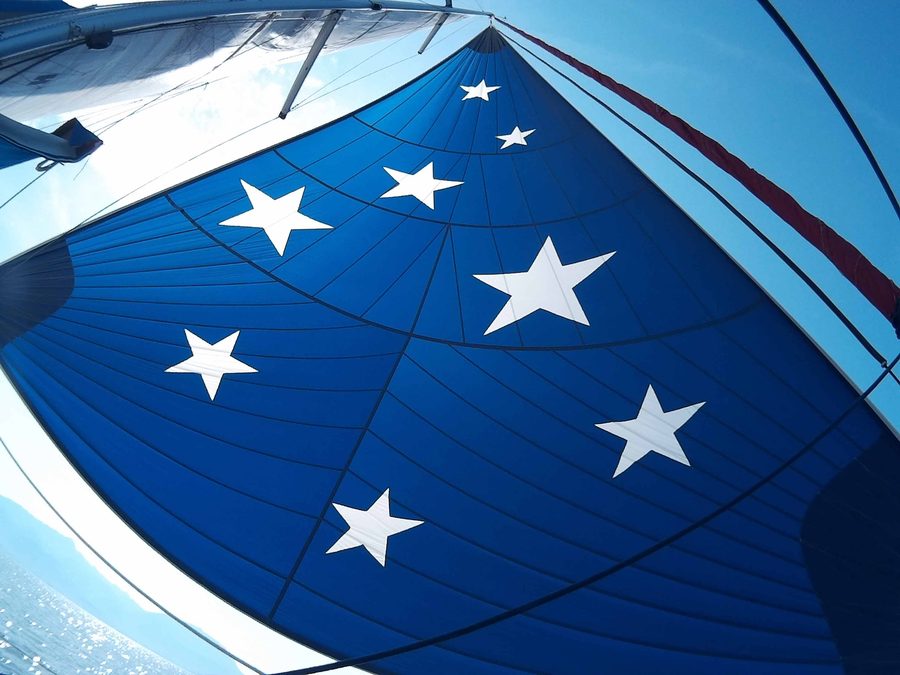 Custom spinnaker, star pattern